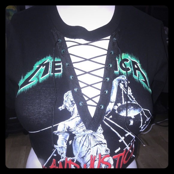 Tops - Metallica laced up BodySuit