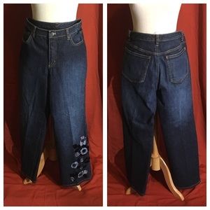 Talbots Petite velvet patch stretch jeans, 10P 🌷