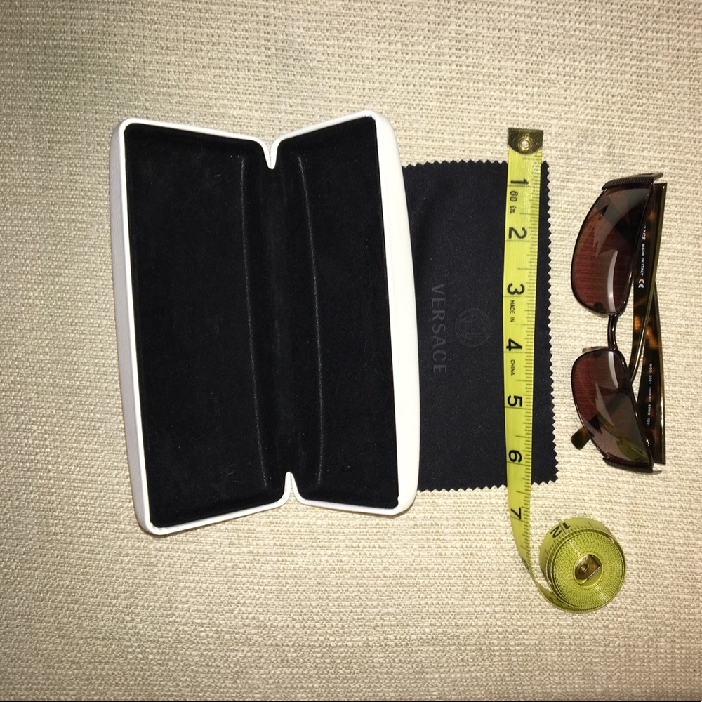 Brown Versace rectangular sunglasses