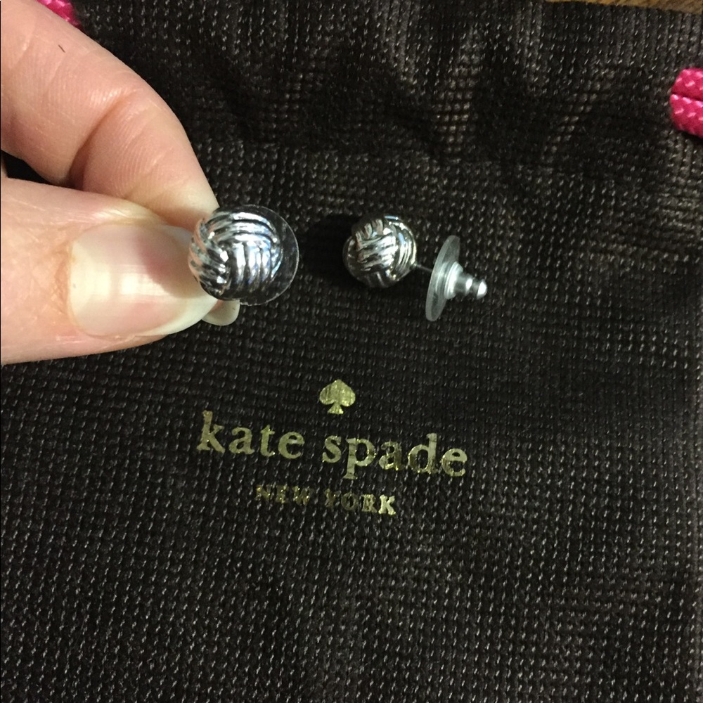 Kate spade sterling silver knot post earrings