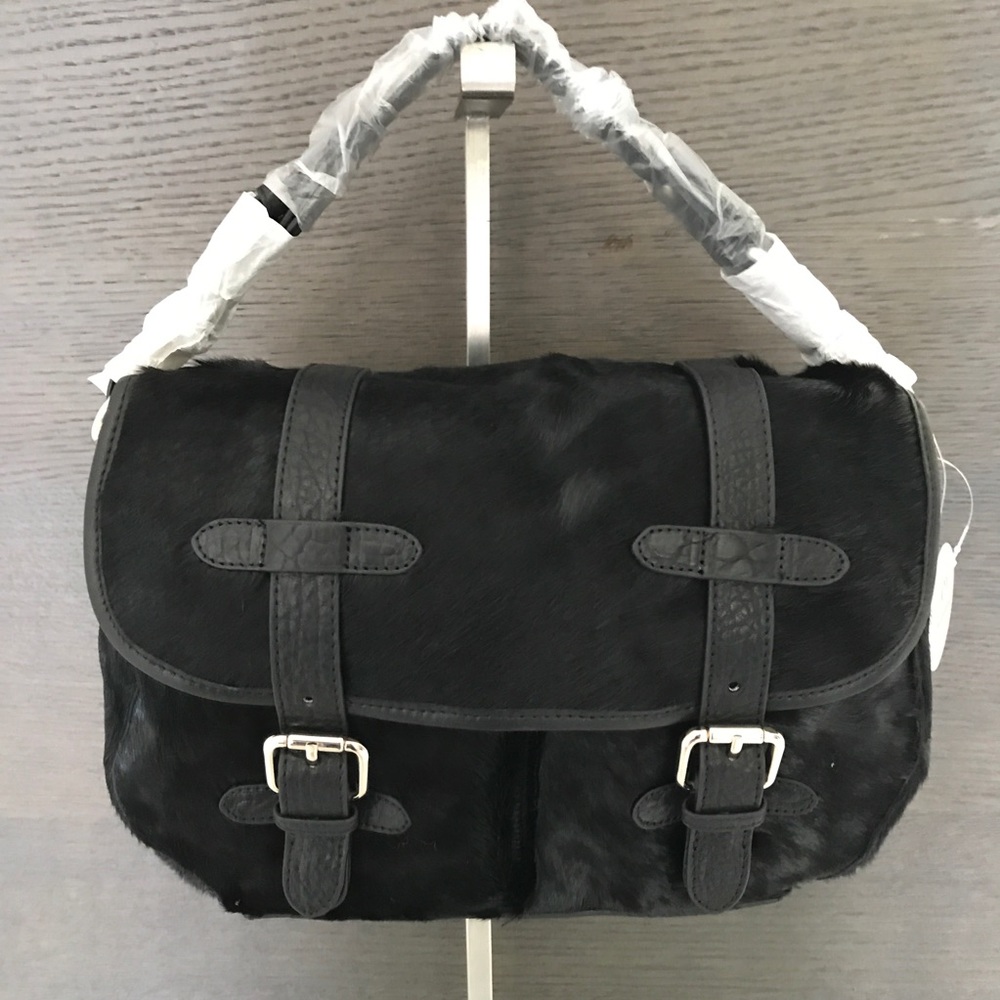 Charles David Haircalf flapbag. Designer Direct.
