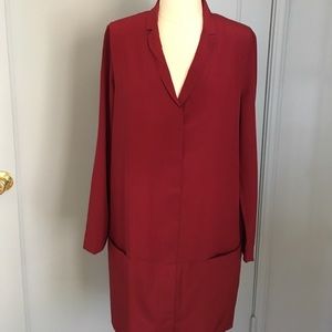 COS burgundy 100% silk dress size 6
