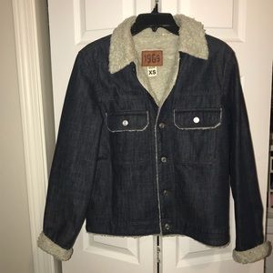 Denim Shearling Lined Jacket