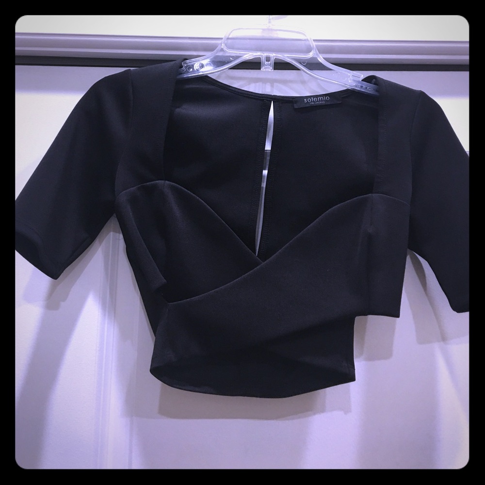 Women’s black crop top
