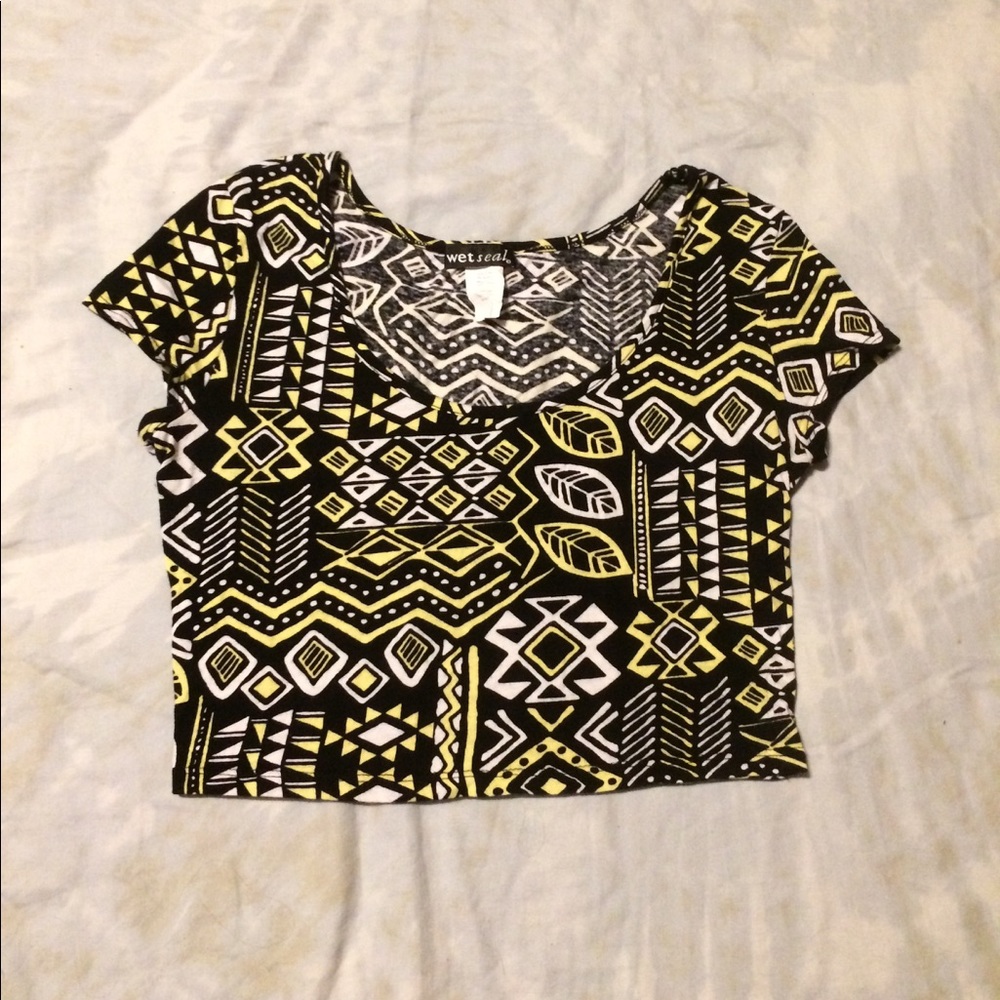 Tribal Print Crop Top