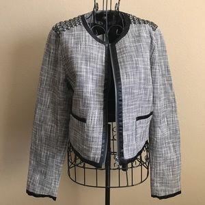 H&M Cropped Tweed Moto