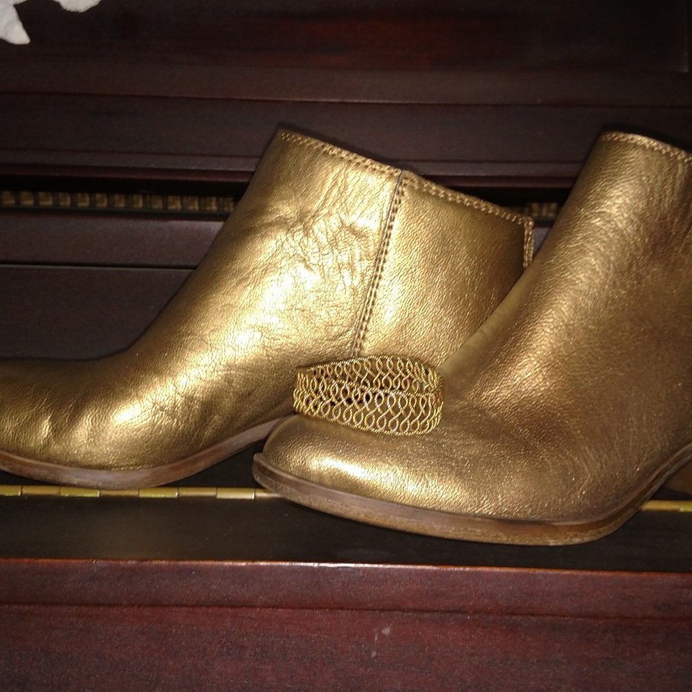 gold booties