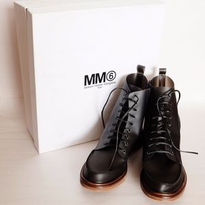 MM6 Sheer Lace-up Ankle Boots 36.5