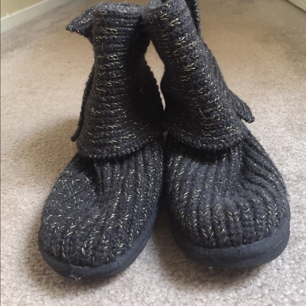 UGG black and gold boots