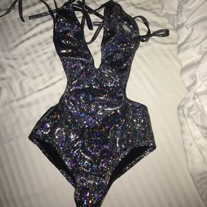 Holographic festival one-piece!