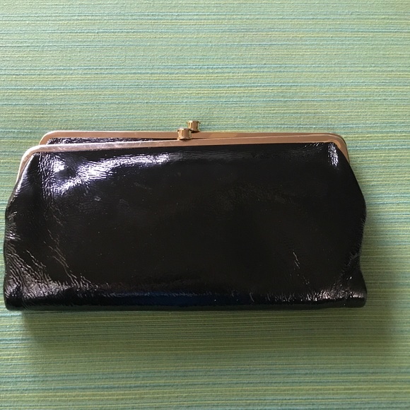 HOBO Handbags - Hobo Black Patent Leather Wallet
