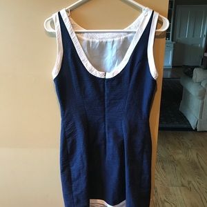 Lauren James Navy Blue and White Dress