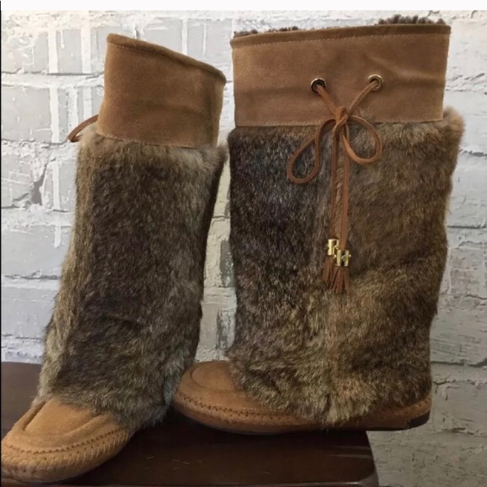 Tory Burch Rabbit Fur Boots