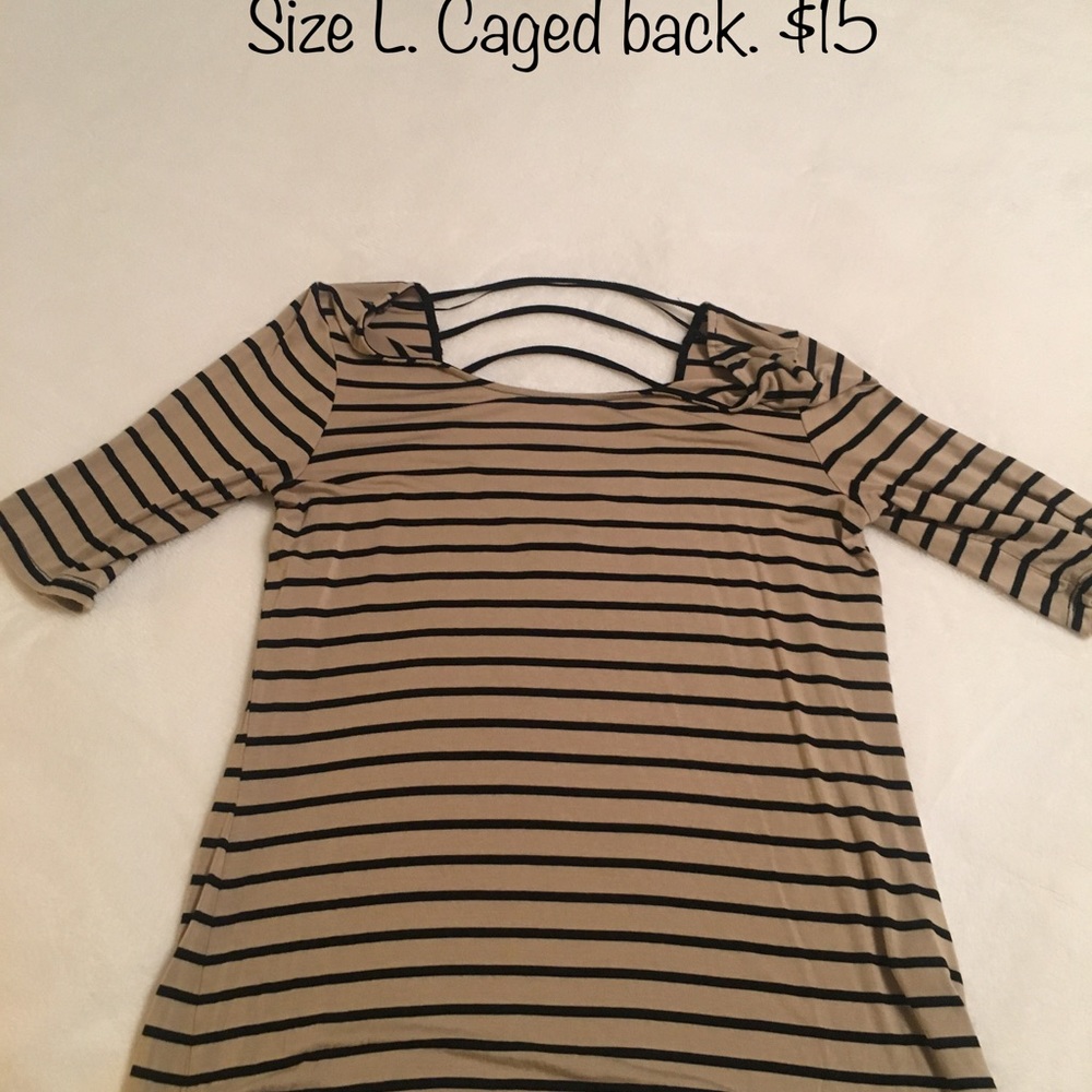 Black/tan caged shirt