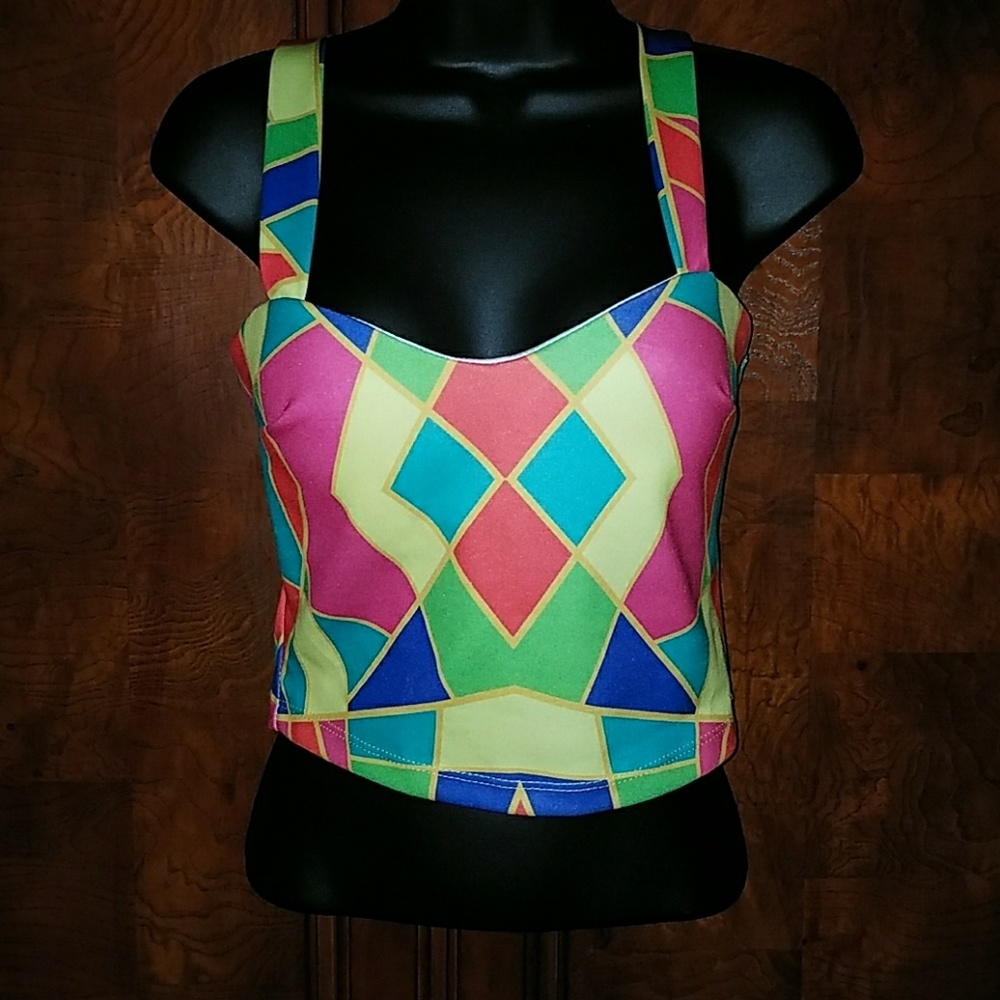 Geometric Tank Crop Top