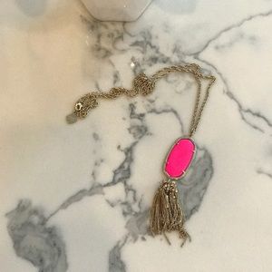 Kendra Scott long tassel necklace (Hot Pink)