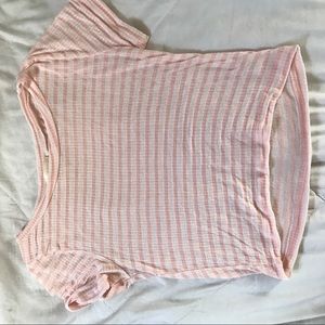 Pink stripped crop top