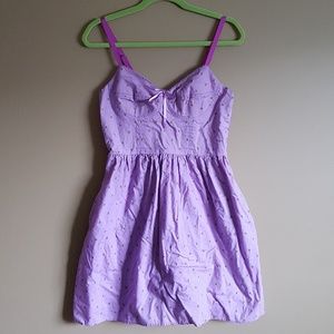 MOSSIMO • PURPLE A LINE POLKA DOT DRESS