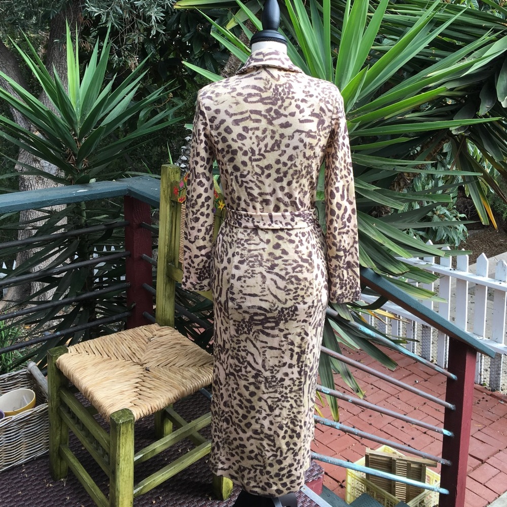 St. John-Marie Gray Animal Print Duster - Picture 3 of 8