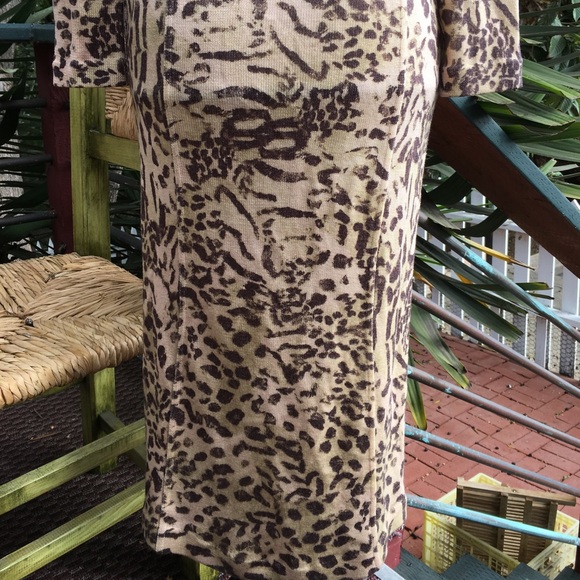 St. John-Marie Gray Animal Print Duster - Picture 6 of 8