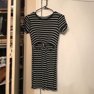F21 T Shirt Dress Green Stripe