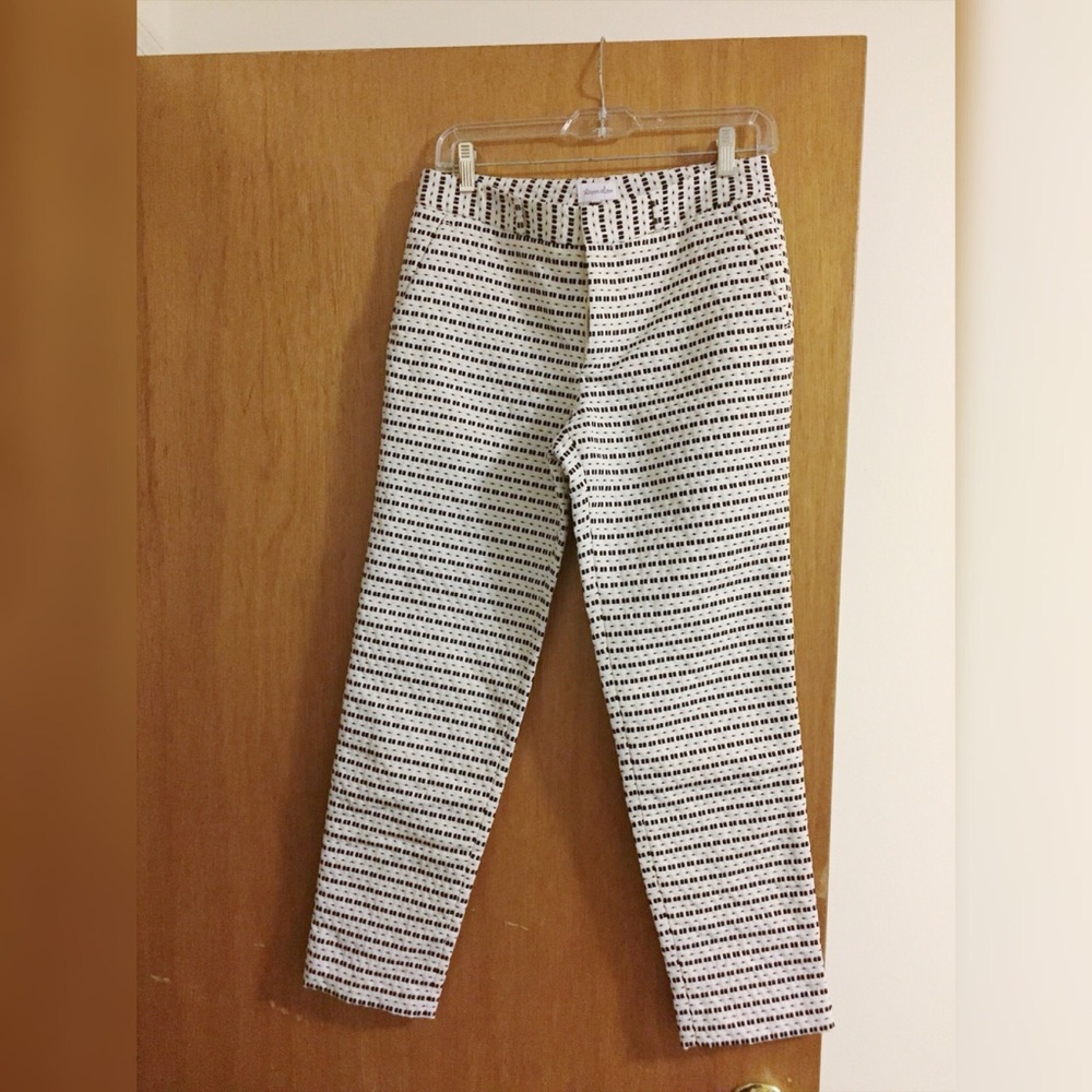 Steven Alan Black and White Cropped Trouser