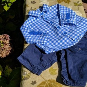 Baby Boy Plaid Button Up Outfit😍