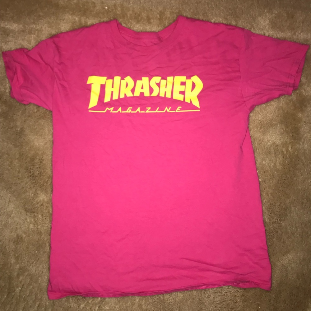 Pink thrasher tee