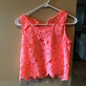 Coral Semi-CropTop