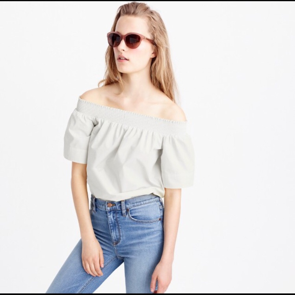 J Crew Off the Shoulder Top