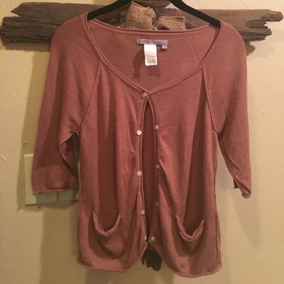 Brownish 3/4 sleeves Cardigan - Picture 2 of 4