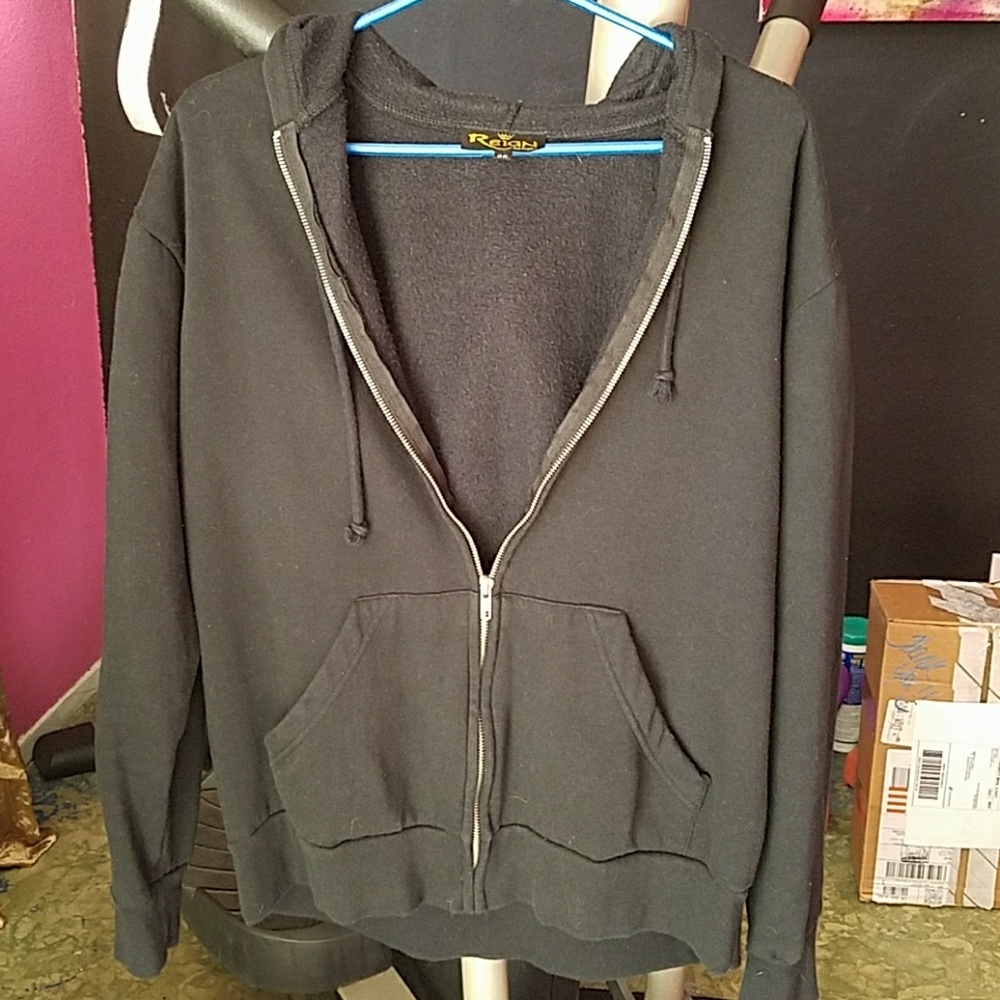 Gently used Zip up hoodie bling fleur de lis
