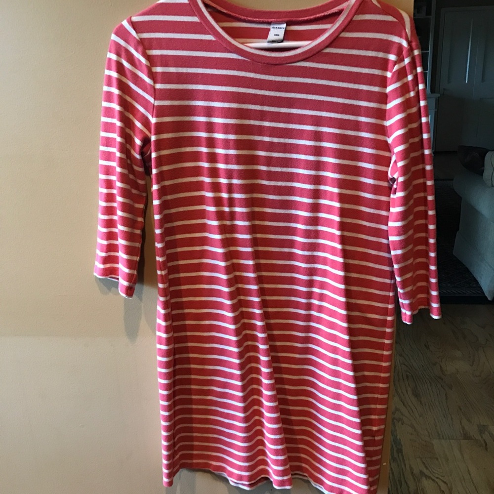 Striped long sleeve tshirt dress