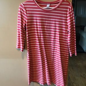 Striped long sleeve tshirt dress