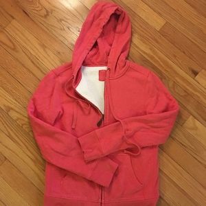 J. Crew Vintage Fleece sherpa-lined hoodie S