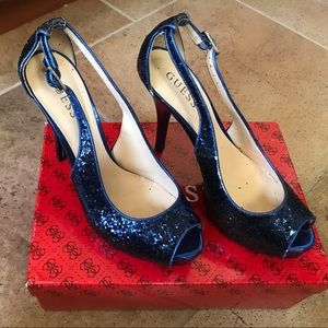 Guess Dark Blue- Texture pumps
