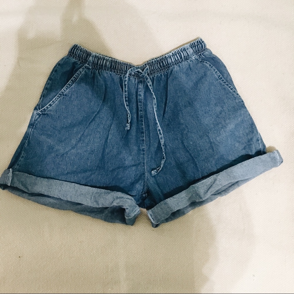 Vintage High-Waisted Denim Shorts