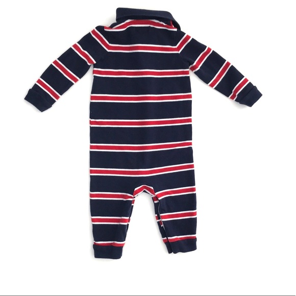 Ralph Lauren Striped Cotton Rugby Coverall - Picture 6 of 8