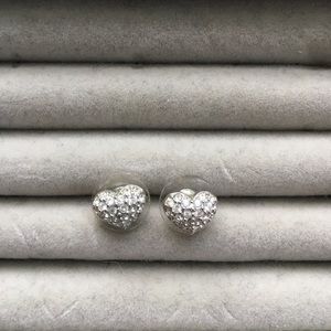 Swarovski Crystal Heart Studs