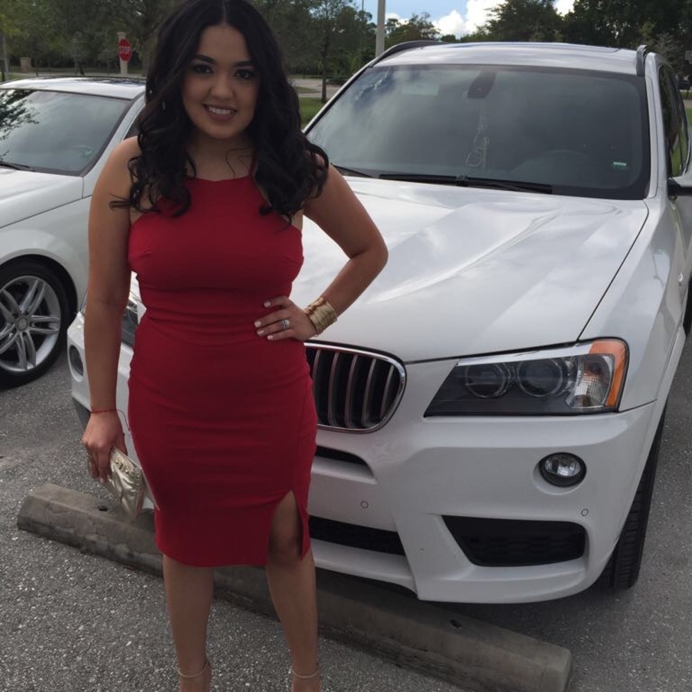 Red Cocktail Midi dress