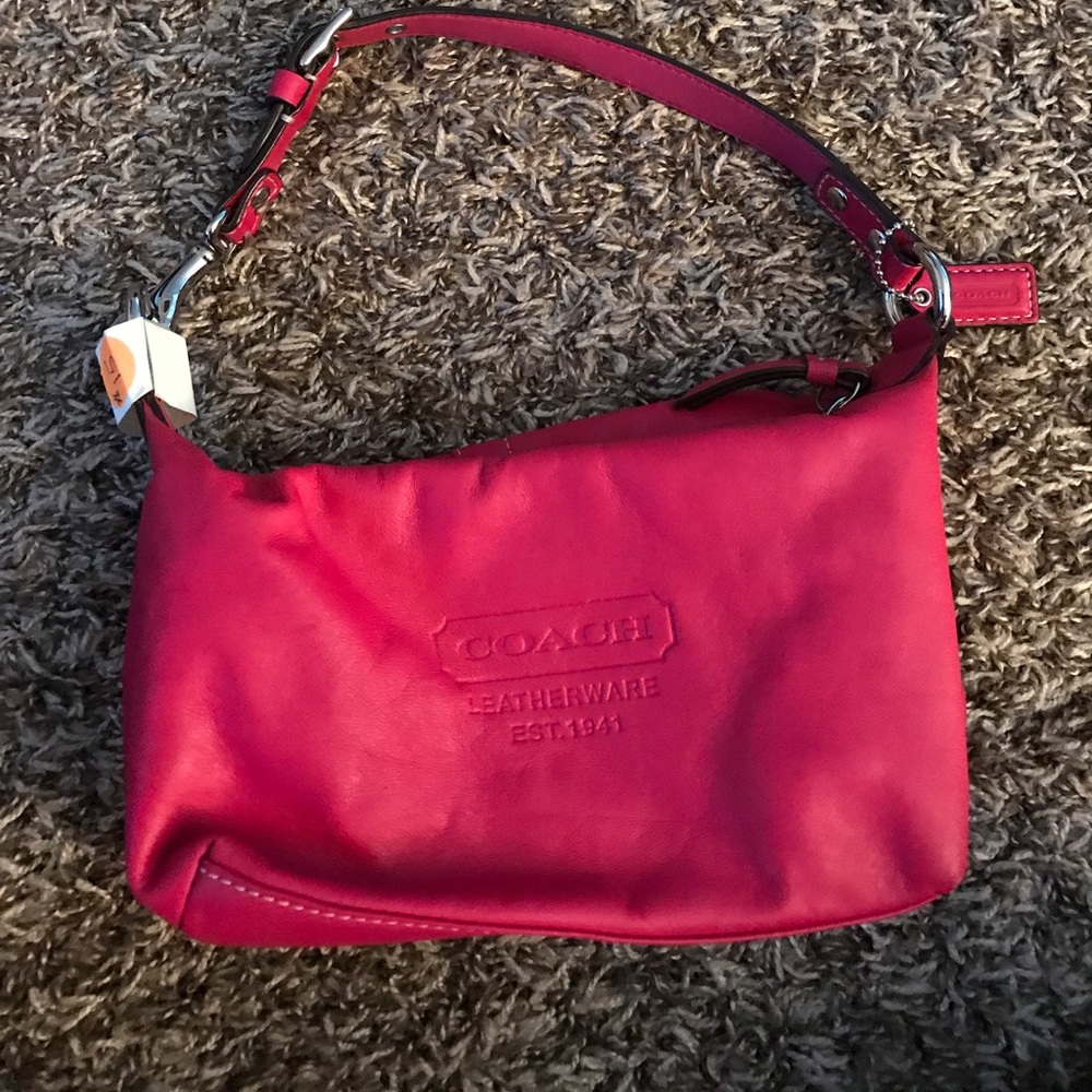 Mini red coach purse