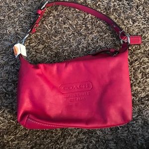 Mini red coach purse