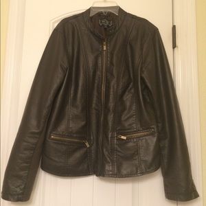 Faux leather jacket