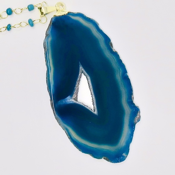 Agate Slice Necklace - Picture 1 of 4