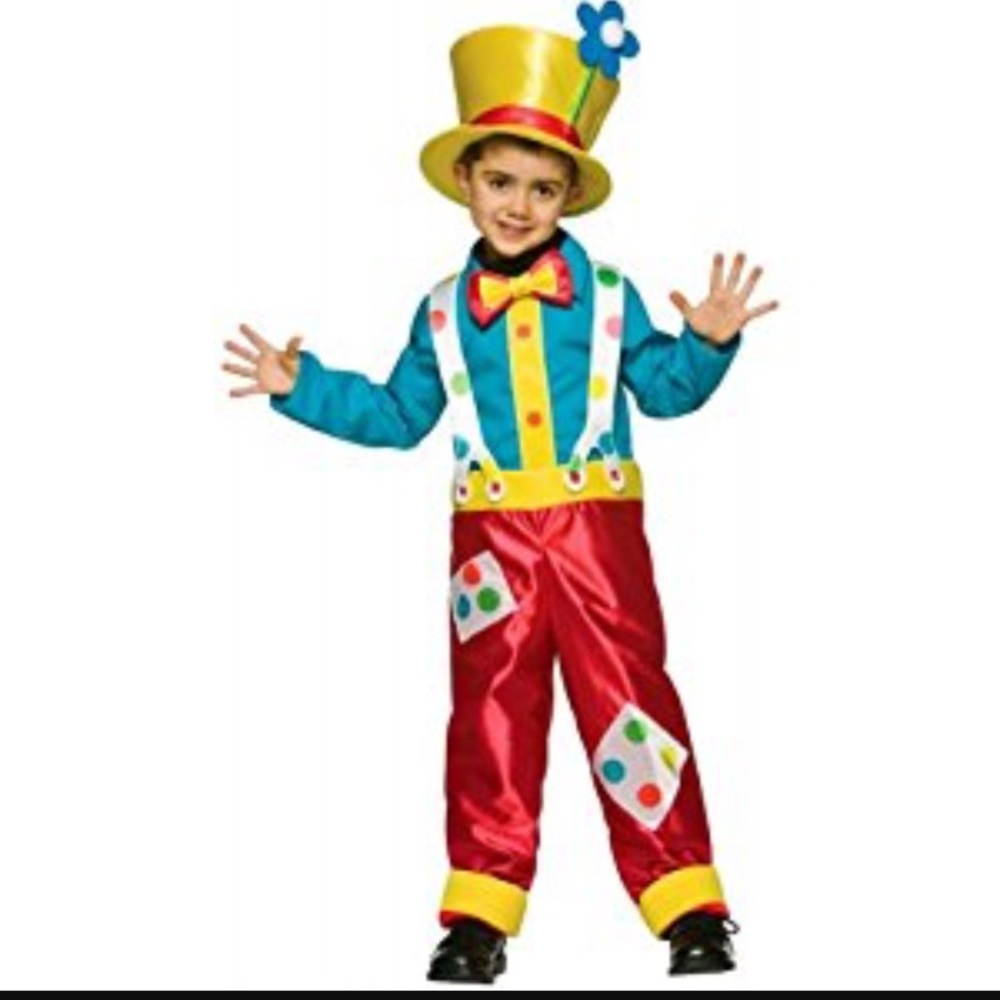 Boys clown costume 4-6x