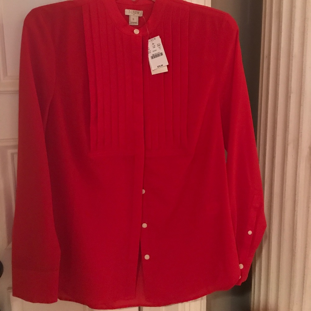 J. Crew polyester hidden button blouse