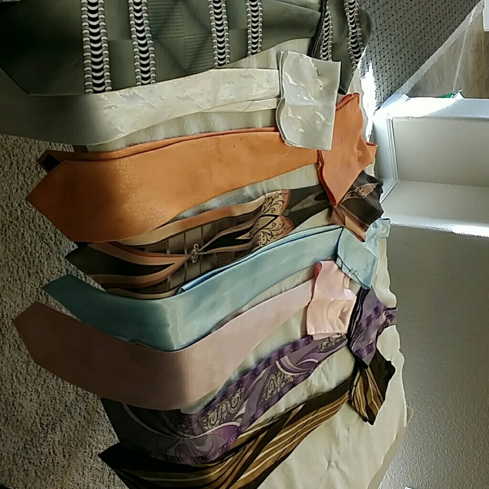 Men neck ties and handkerchiefs