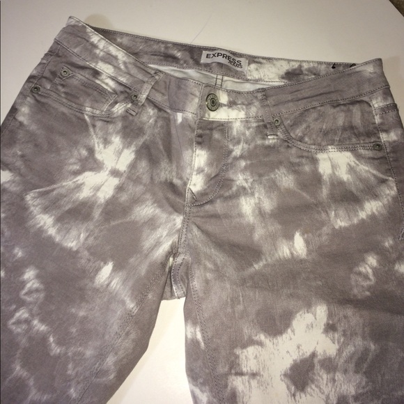 Express Jeans Stella Ankle Grey Tie Dye - Picture 5 of 9
