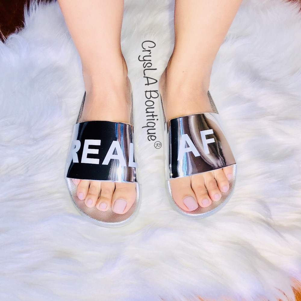 🎉LAST🎉✨Metallic Slides✨ - Picture 2 of 4