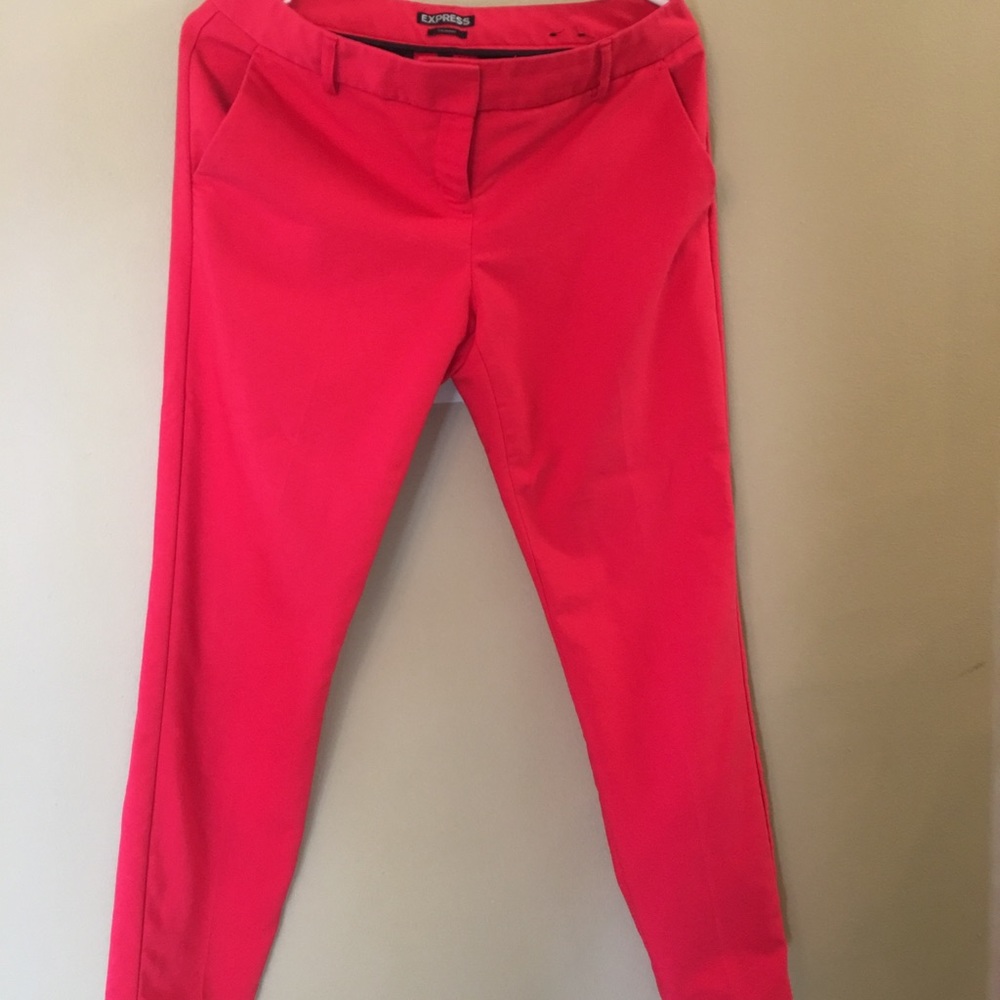 Express ankle Columnist dress pants size 4 red